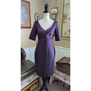 Adrianna Papell V-neck Wiggle/Cocktail Dress